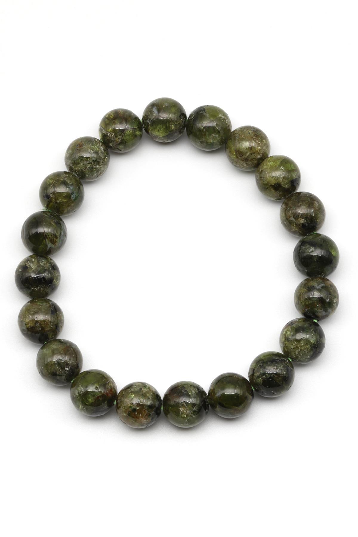 Zebercet Doğal Taş 10 mm Küre Kesim Bileklik