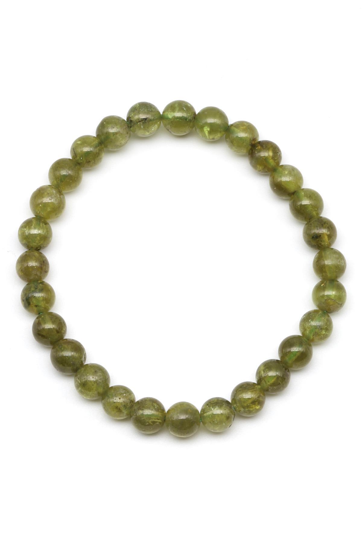 Zebercet Doğal Taş 6 mm Küre Kesim Bileklik