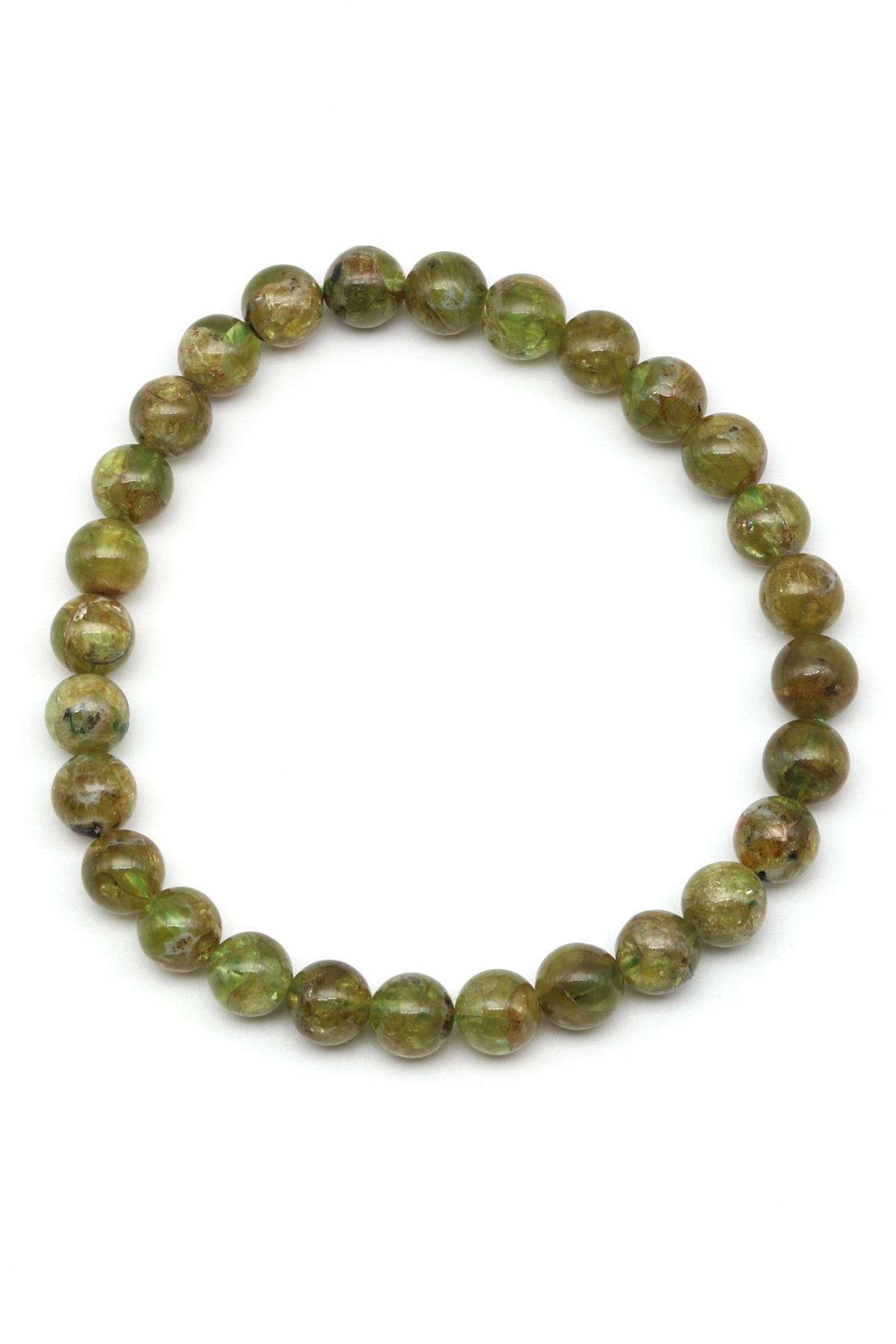 Zebercet Doğal Taş 6 mm Küre Kesim Bileklik