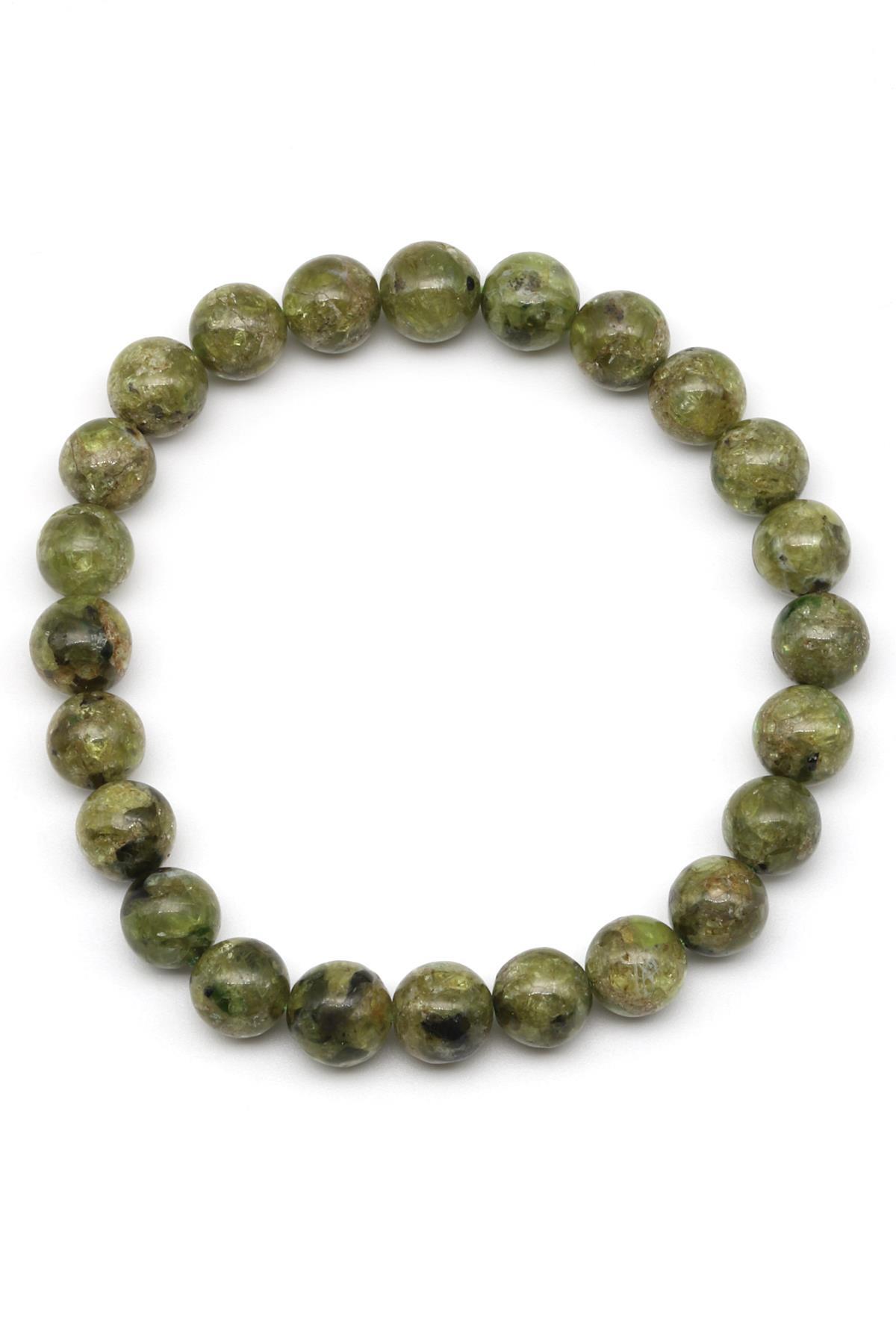 Zebercet Doğal Taş 8 mm Küre Kesim Bileklik