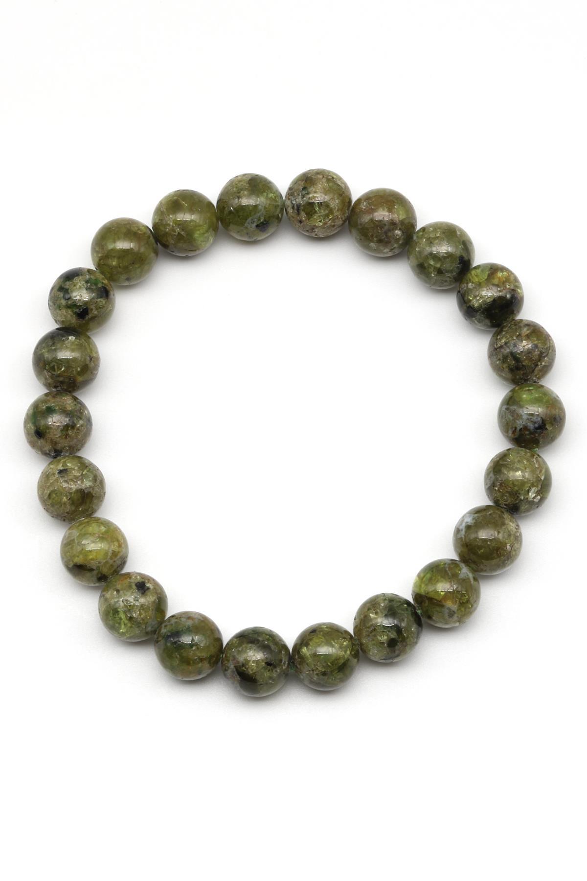 Zebercet Doğal Taş 9 mm Küre Kesim Bileklik