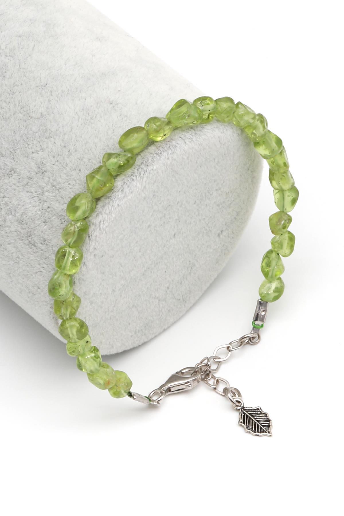 Zebercet Doğal Taş 925 Ayar Gümüş Bileklik