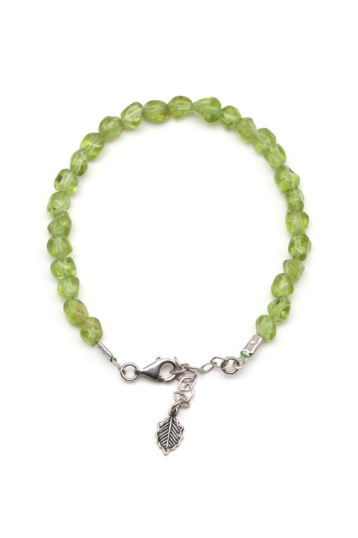 Zebercet Doğal Taş 925 Ayar Gümüş Bileklik