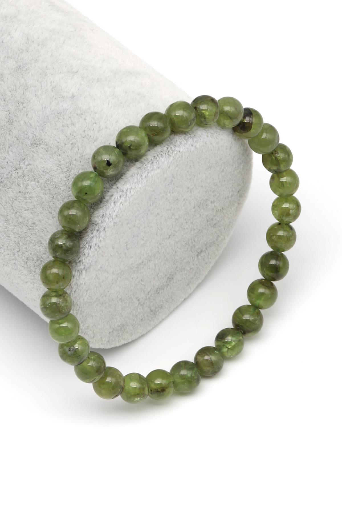 Zebercet Doğal Taş Bileklik 6 mm Küre Kesim