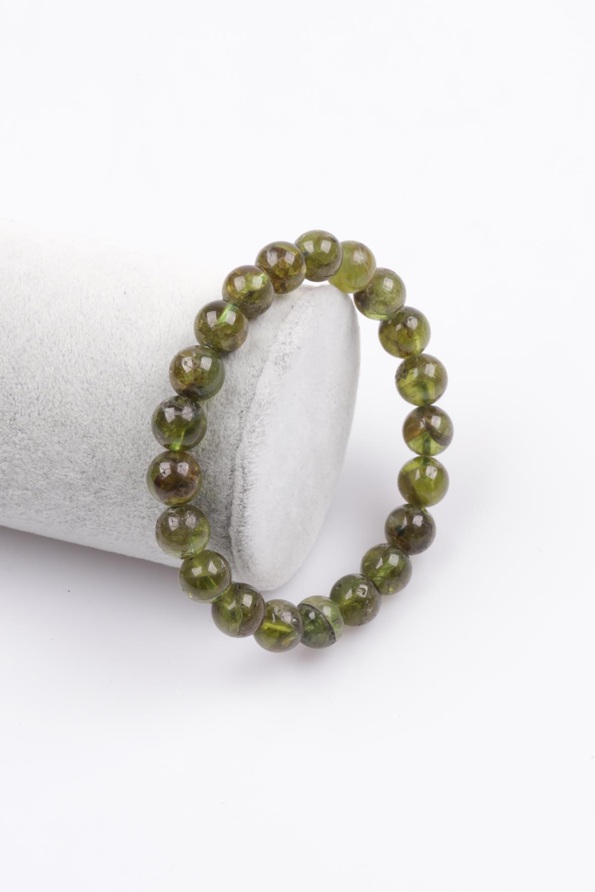 Zebercet Doğal Taş Bileklik 9 mm Küre Kesim