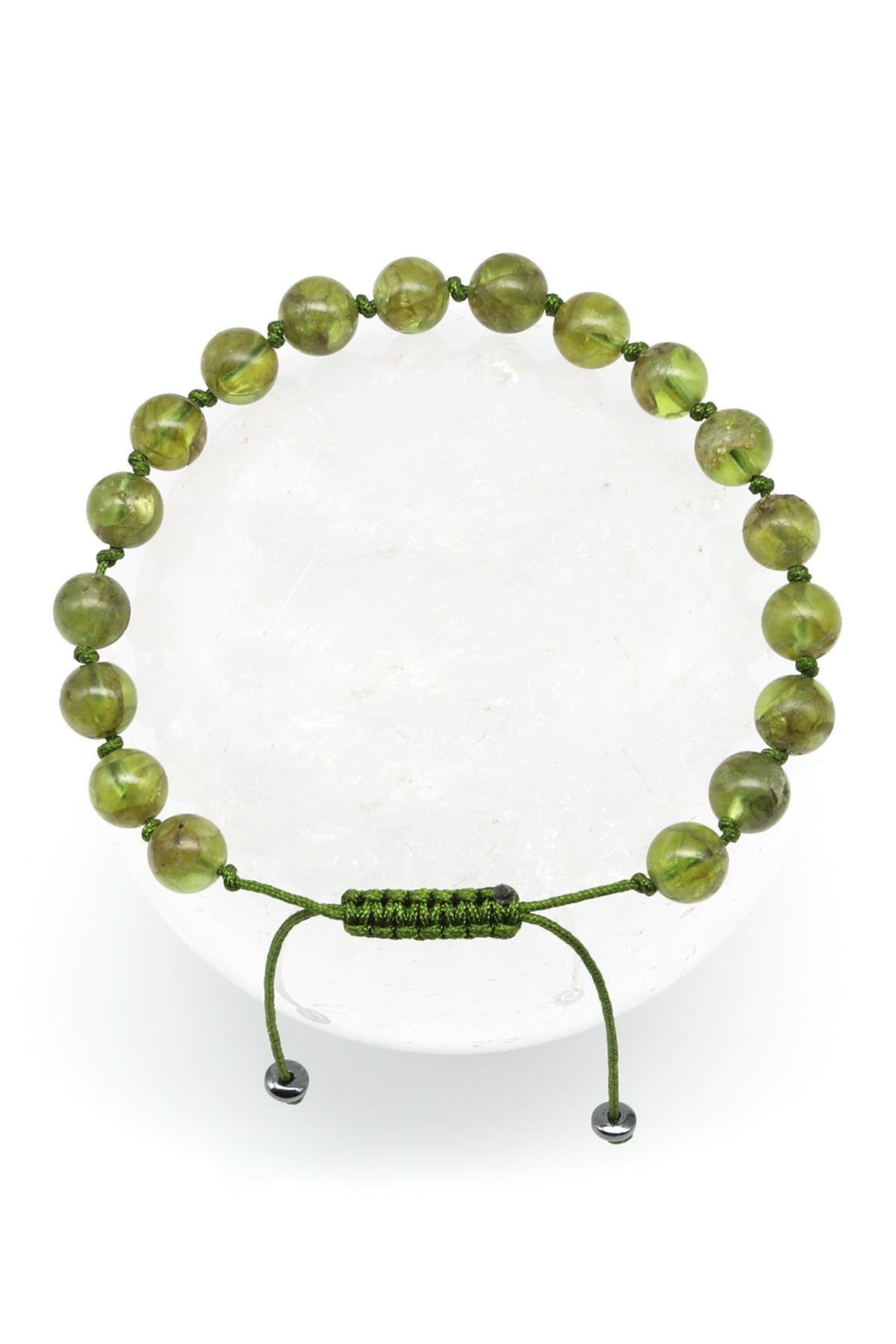 Zebercet Doğal Taş Makrome Örme Bileklik