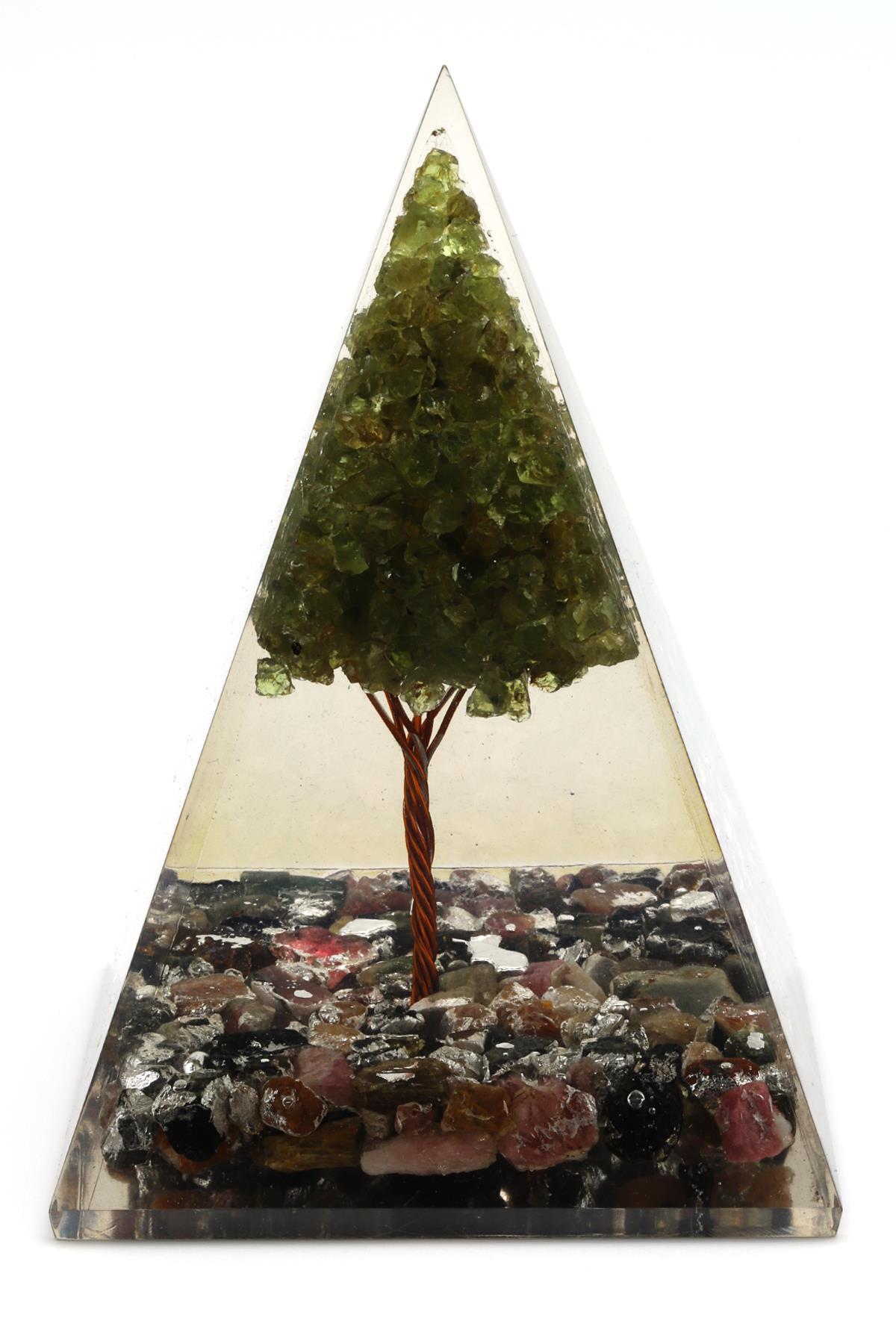 Zebercet - Turmalin Taşından Orgonit Piramit