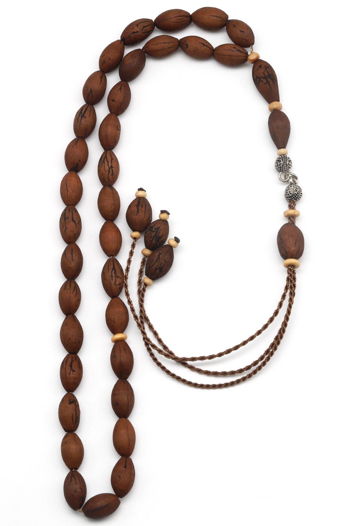 Zeytin Çekirdeği Tesbih 7 x 12 mm Arpa Kesim