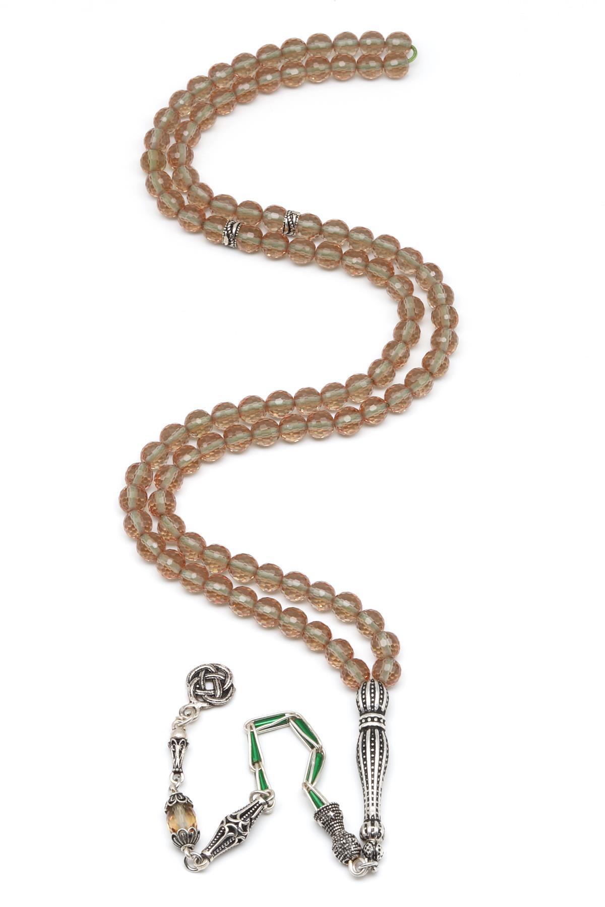 Zultanit 99'Lu Tesbih 6 mm 925 Ayar Gümüş Püsküllü Fasetli Küre Kesim