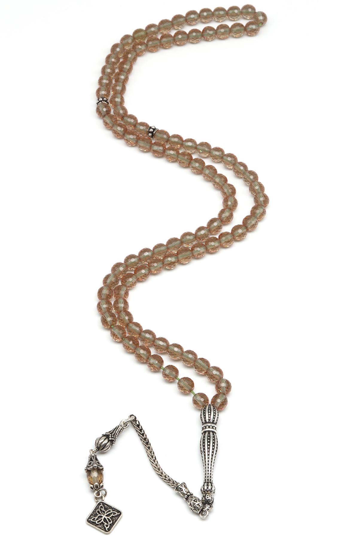 Zultanit 99'Lu Tesbih 6 mm 925 Ayar Gümüş Püsküllü Fasetli Küre Kesim