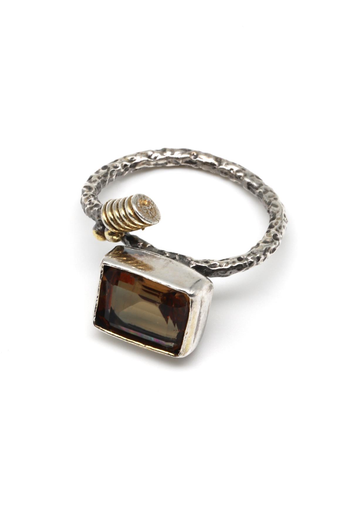 Zultanit Doğal Taş 925 Ayar Gümüş Ayarlanabilir Yüzük