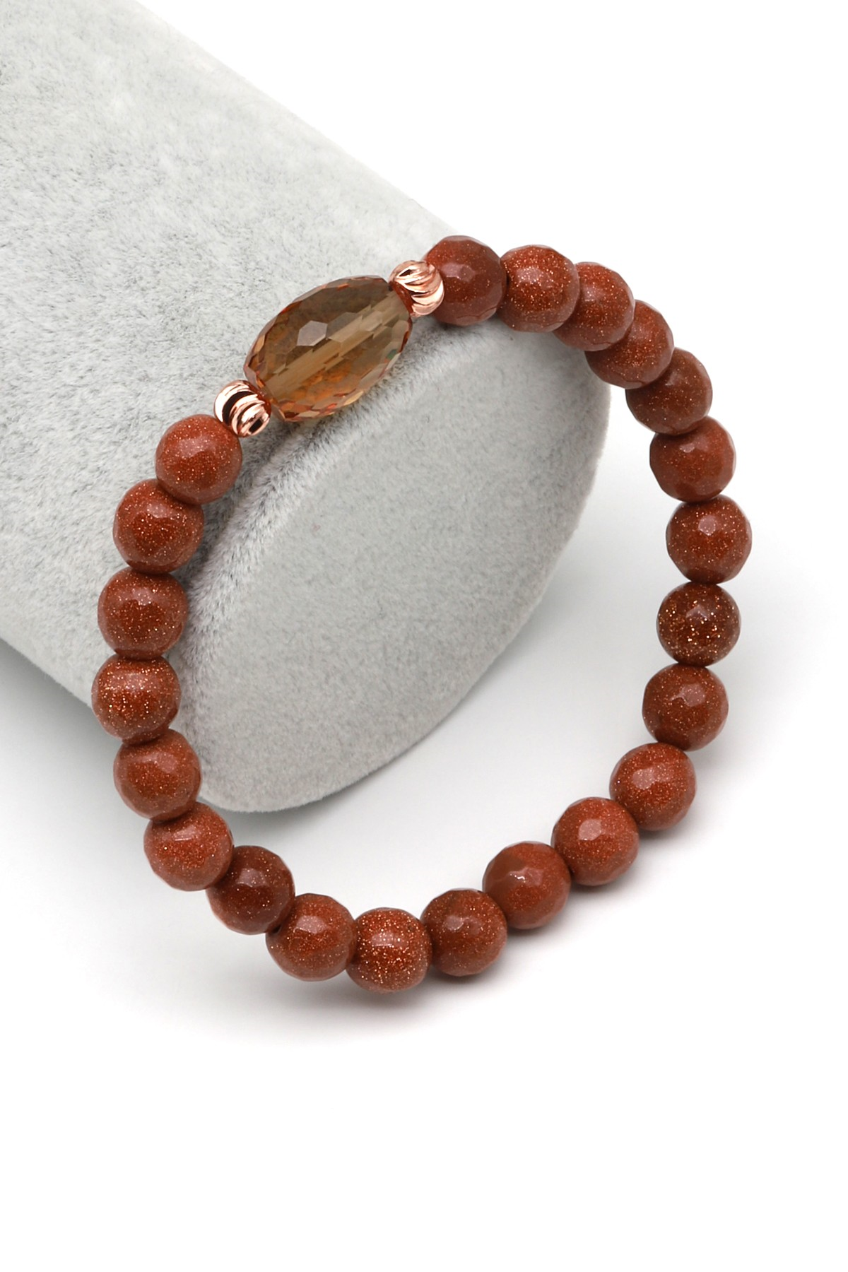 Zultanit-Yıldız Taşı Bileklik 8 mm Küre Kesim - BLK-2277