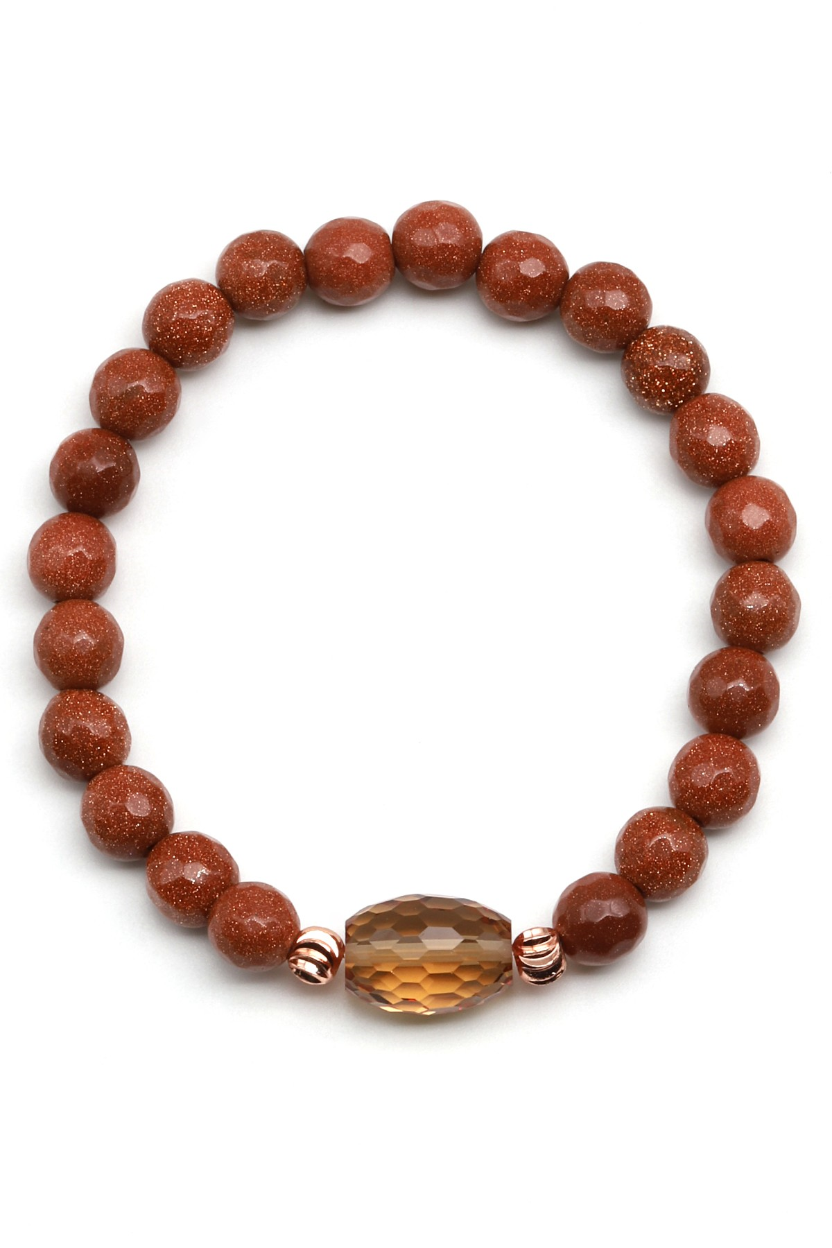 Zultanit-Yıldız Taşı Bileklik 8 mm Küre Kesim - BLK-2277