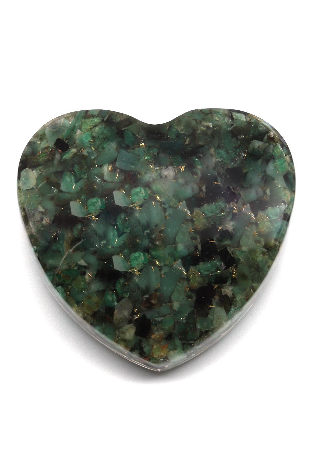 Zümrüt Taşından Orgonit Kalp