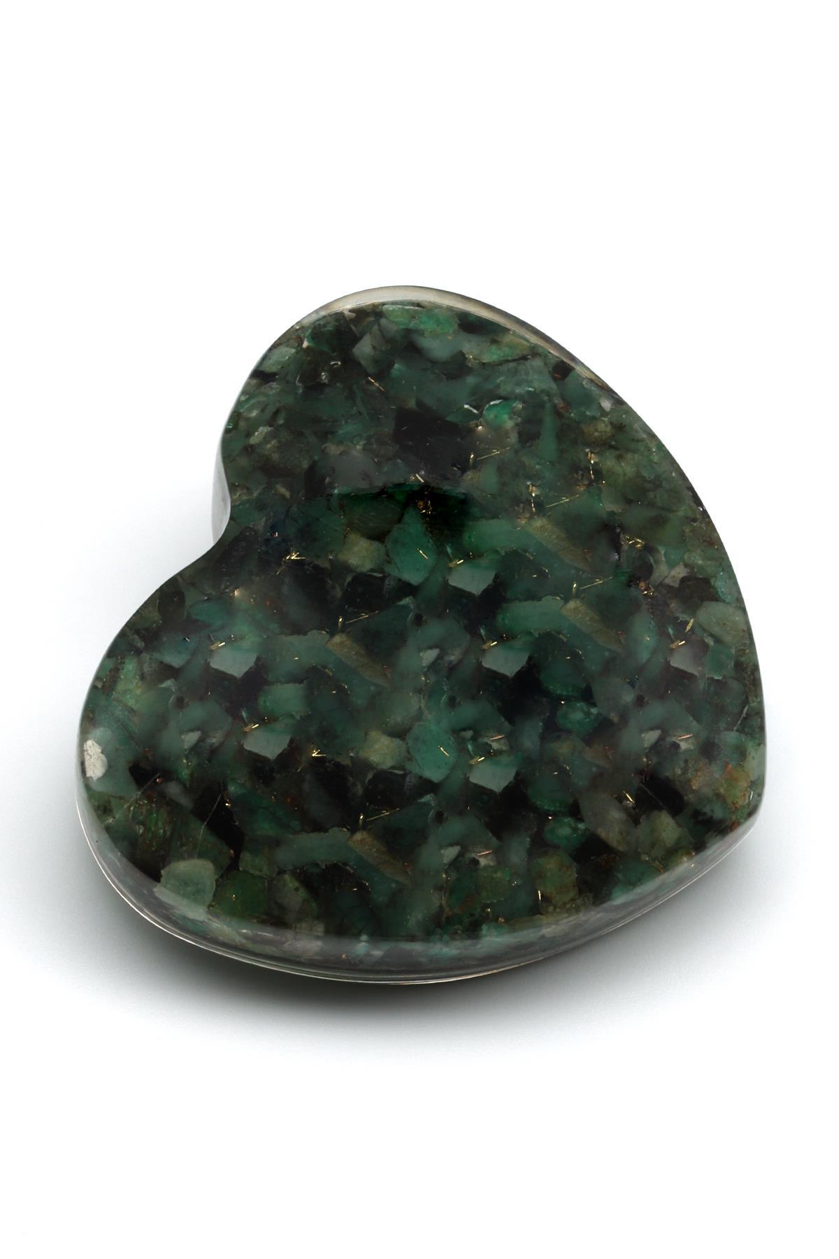 Zümrüt Taşından Orgonit Kalp