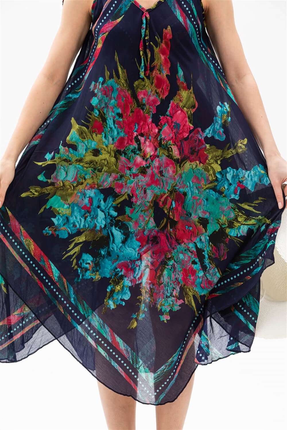 Afrodit Vual Elbise Lacivert