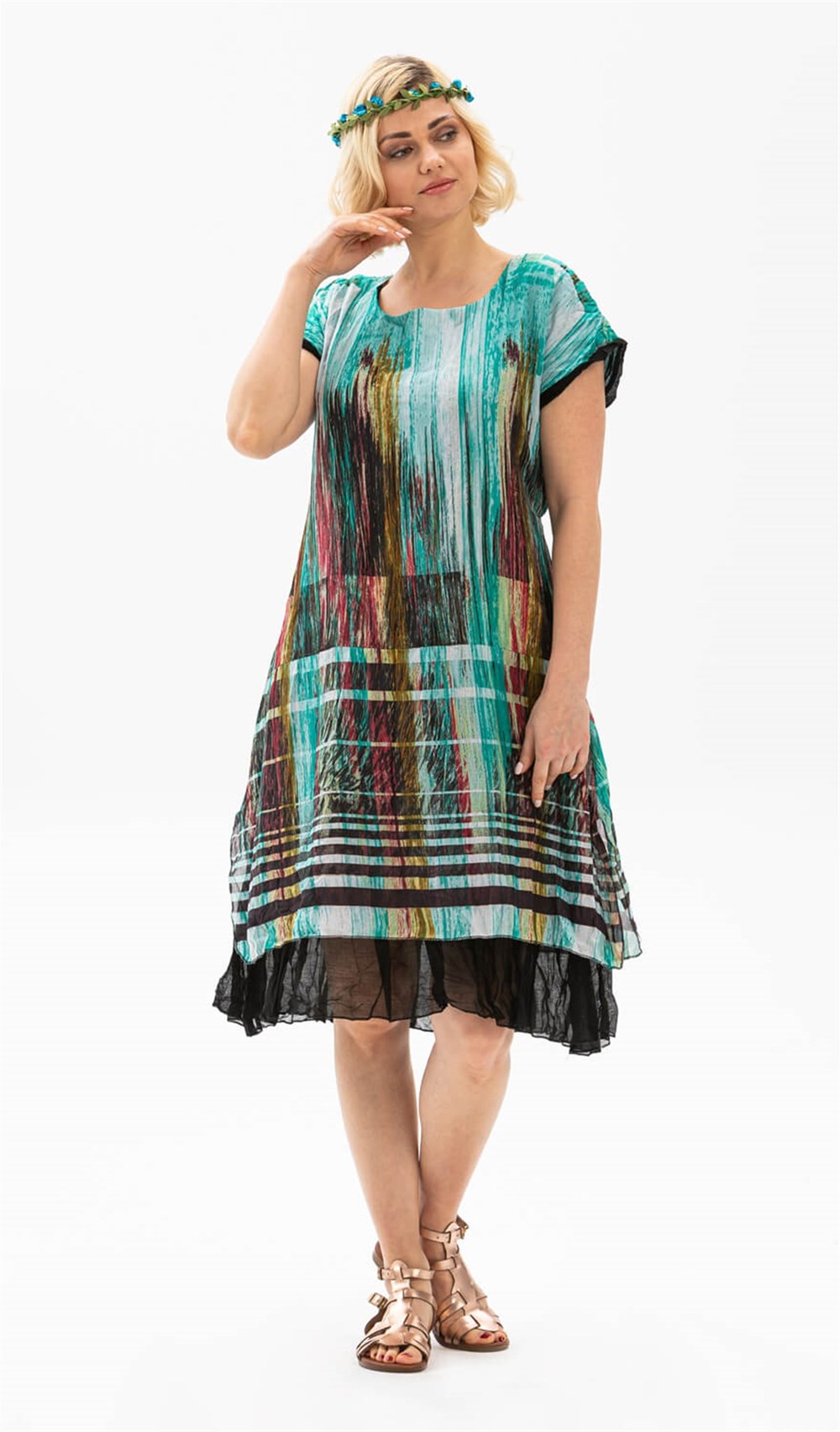 Defne Vual Elbise Su Yeşili