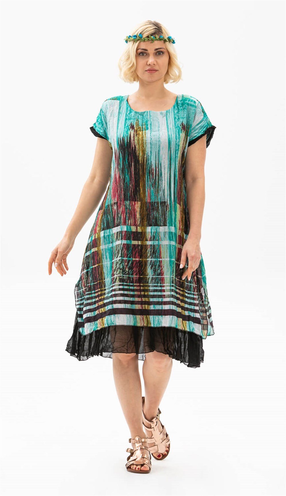 Defne Vual Elbise Su Yeşili