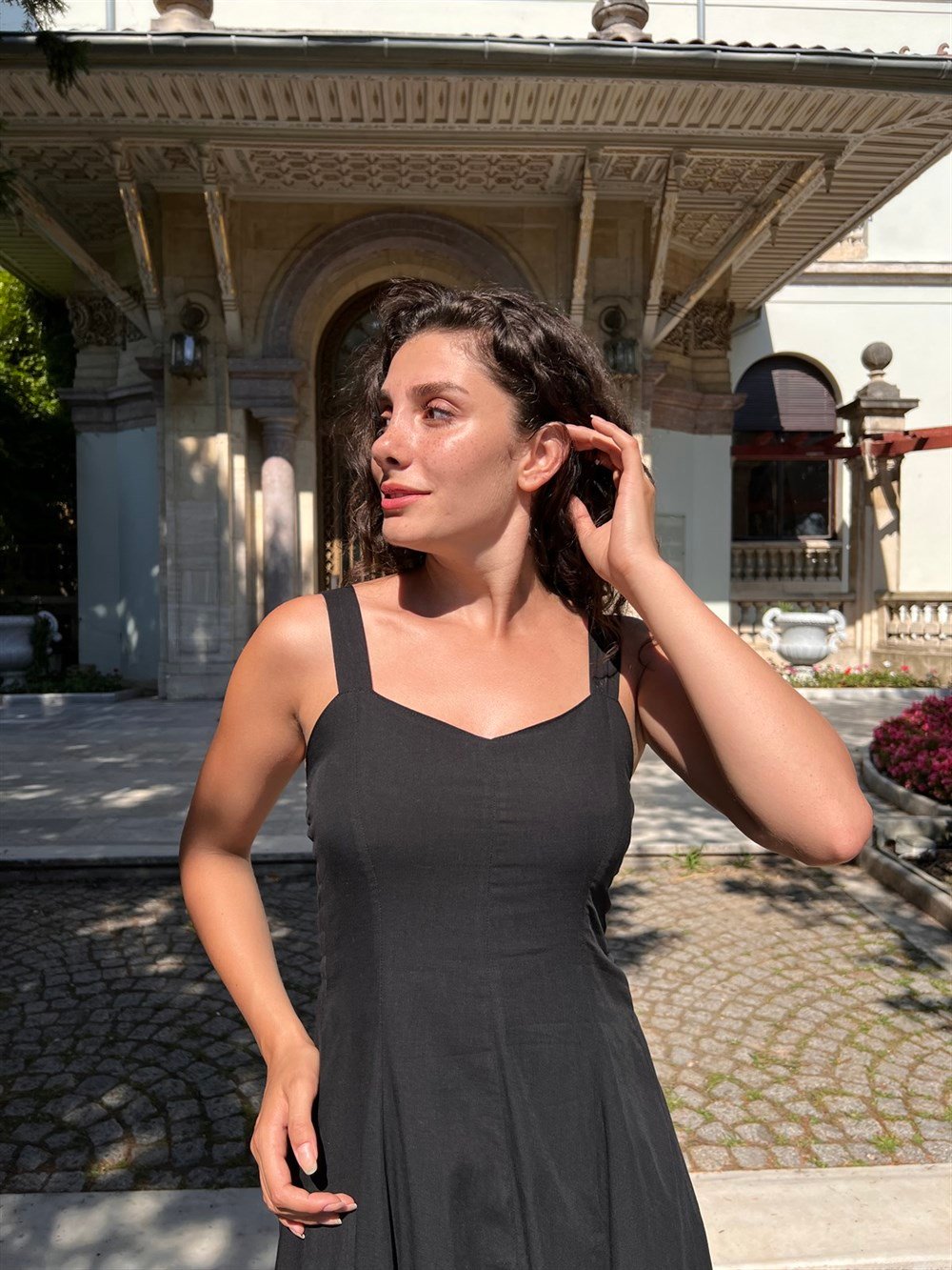 Emel Vual Uzun Elbise Siyah Syh