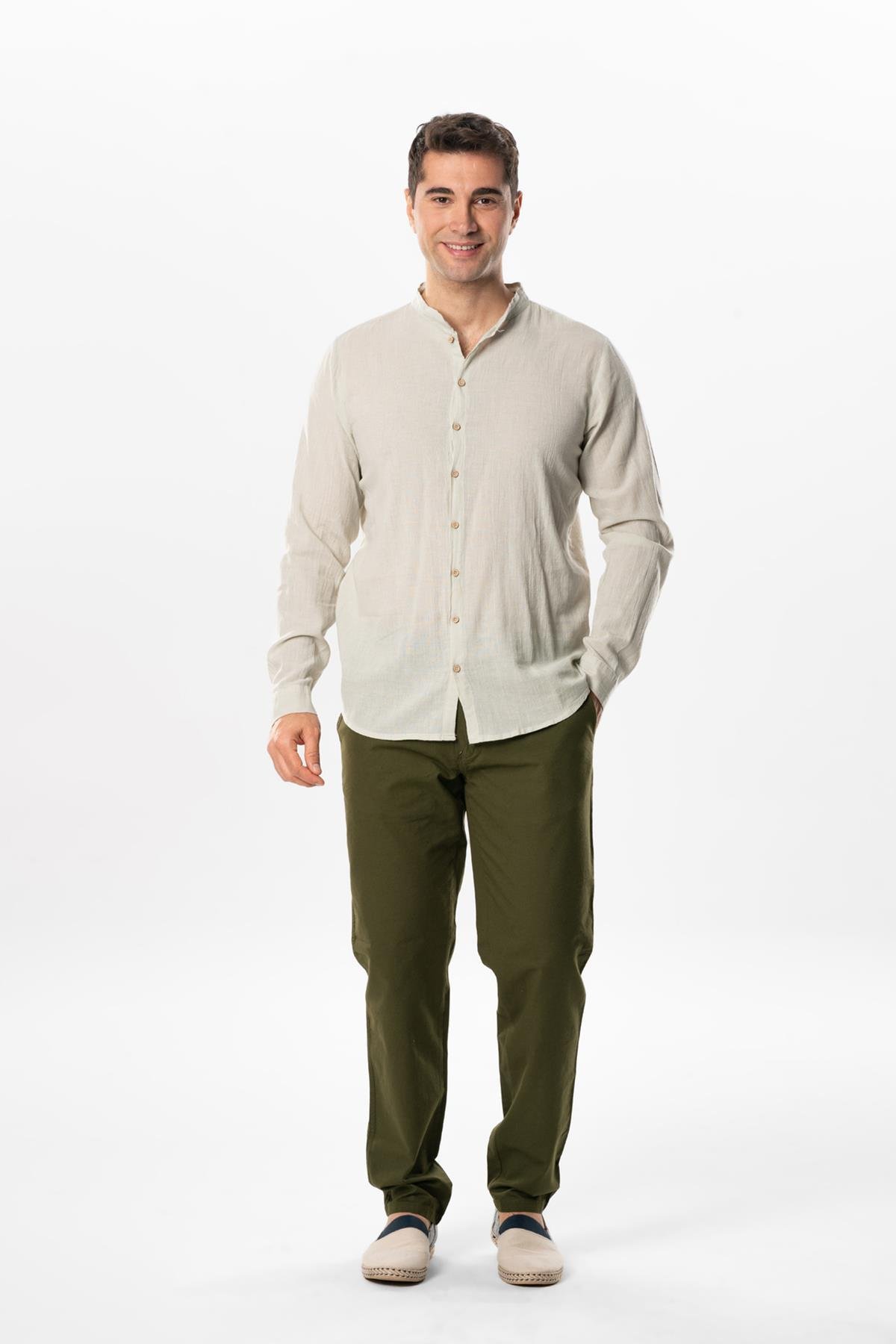 Gabardin Erkek Pantolon Haki Hk