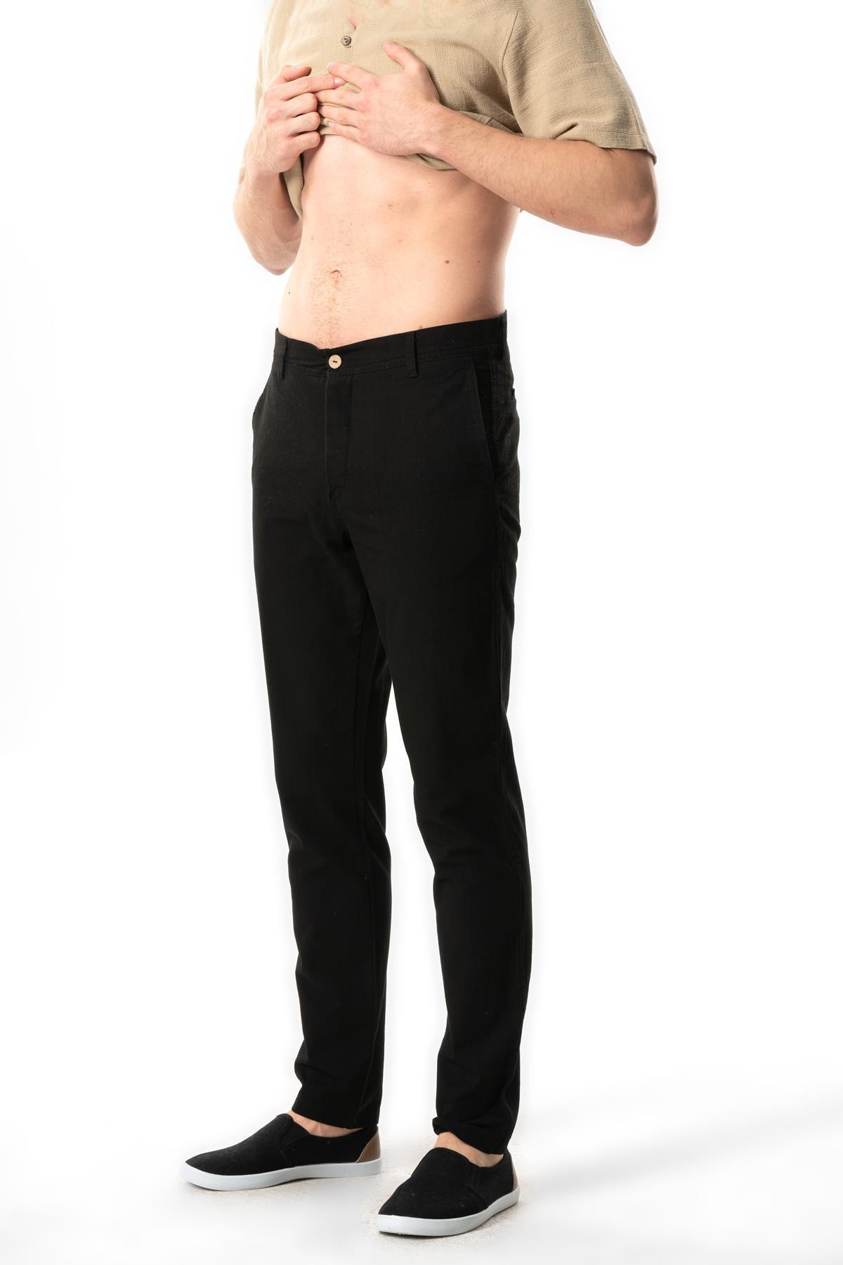 Gabardin Erkek Pantolon Siyah Syh