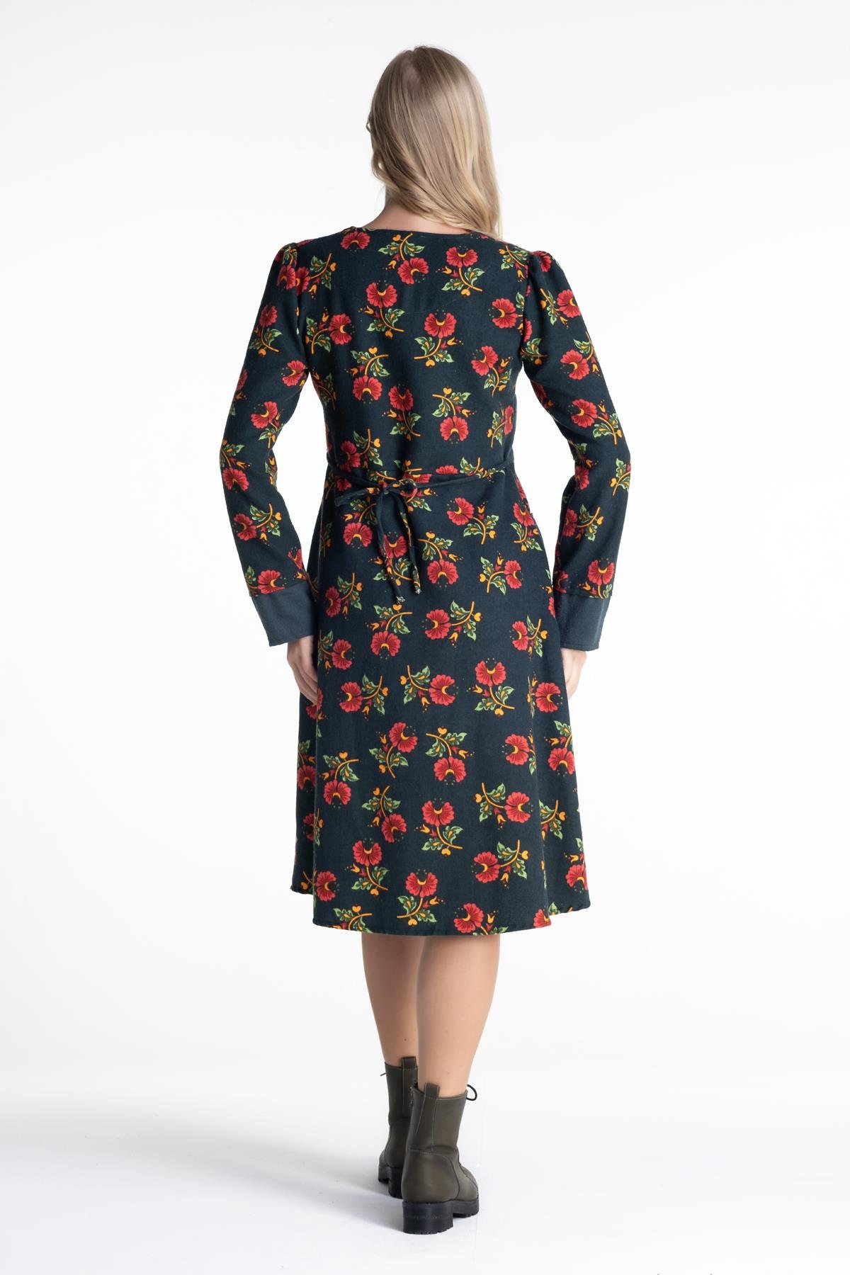 Kamelya Pazen Elbise Petrol Ptrl