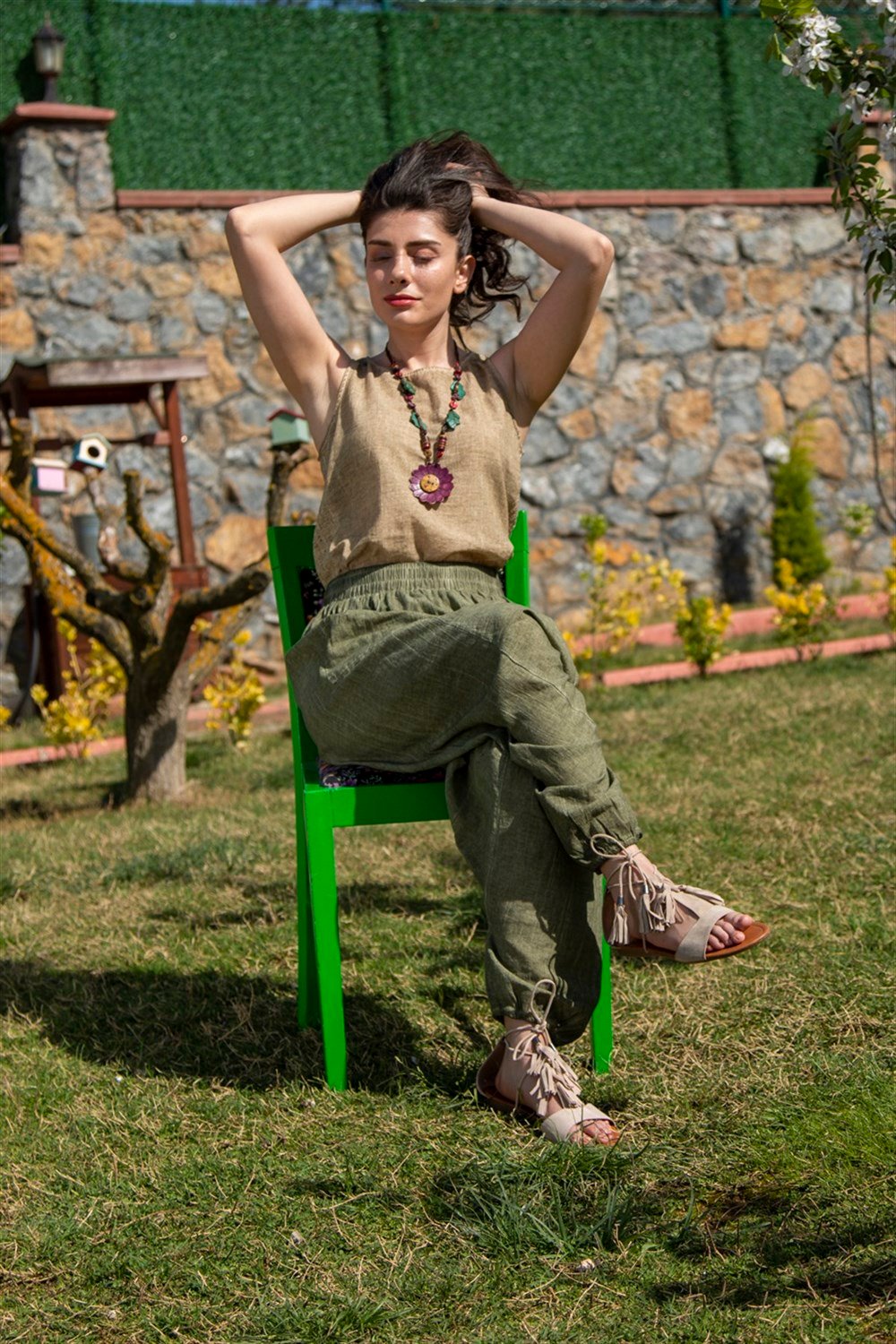 Kolsuz Poplin Zeyno Bluz Toprak Tprk