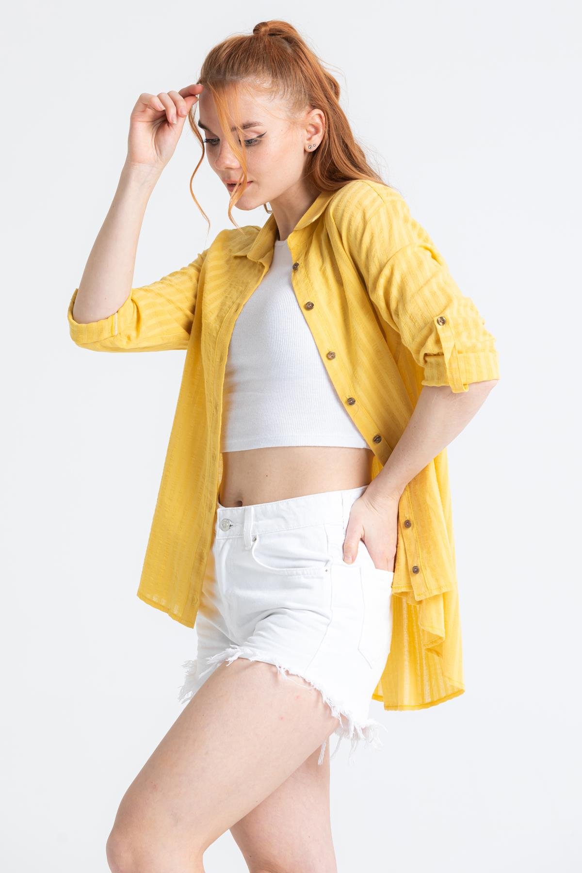 Peyker Gömlek Sarı Sarı