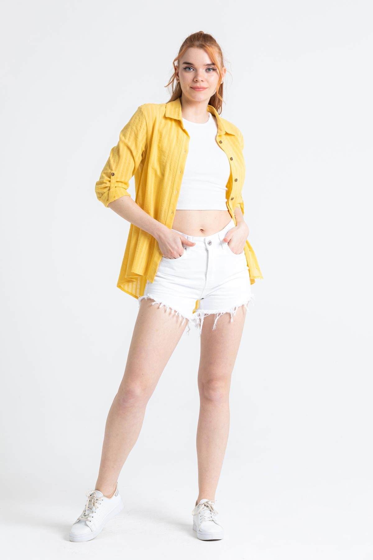 Peyker Gömlek Sarı Sarı