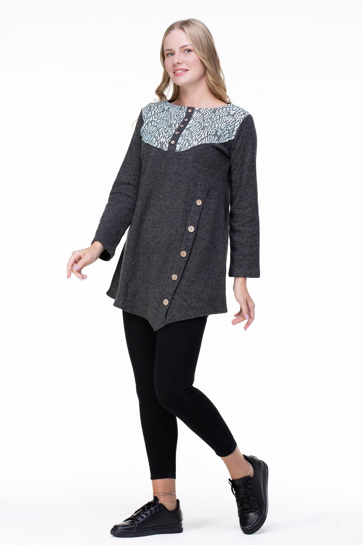 Toptan Adile İnterlog Tunik Yeşil