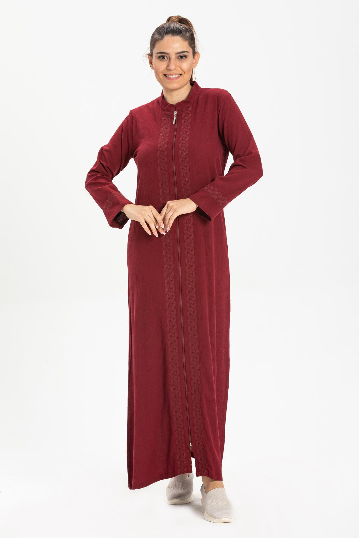 Toptan Cemre Şile Bezi Ferace Bordo