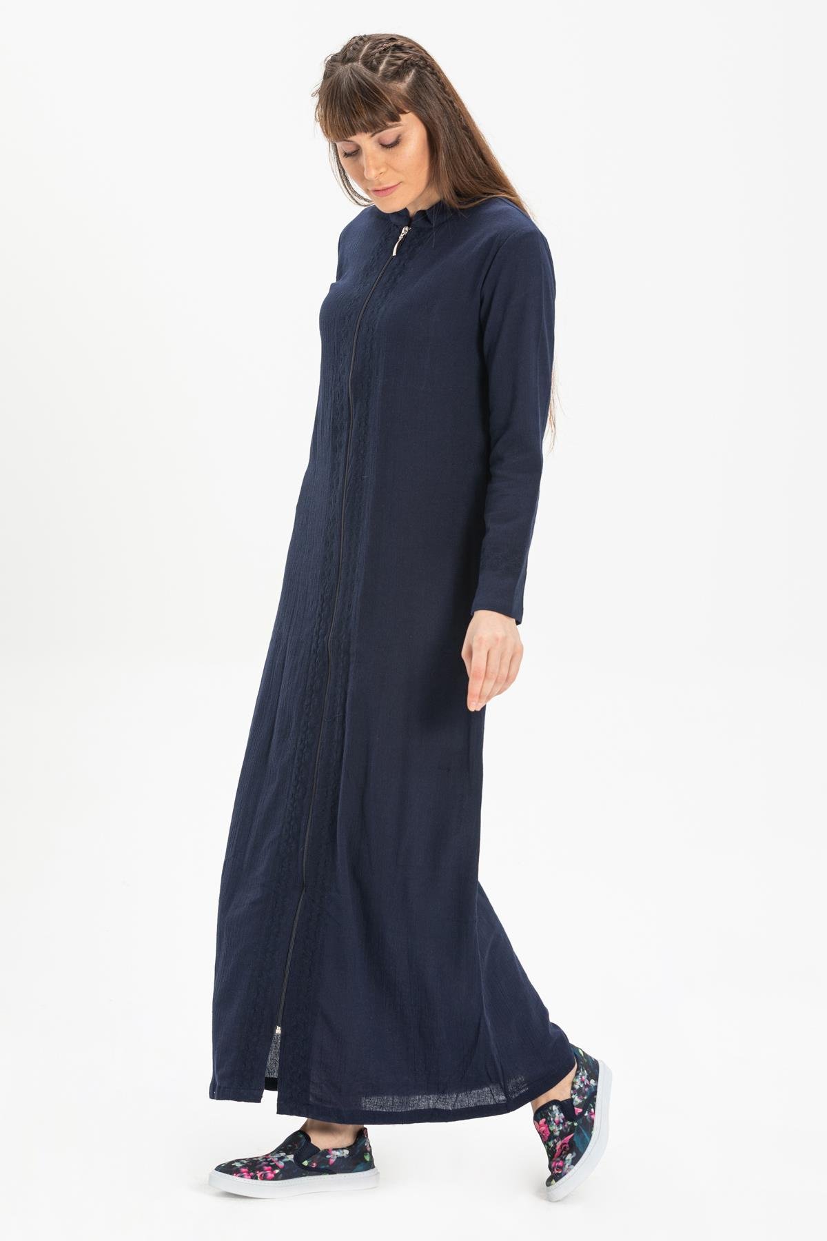 Toptan Cemre Şile Bezi Ferace Lacivert