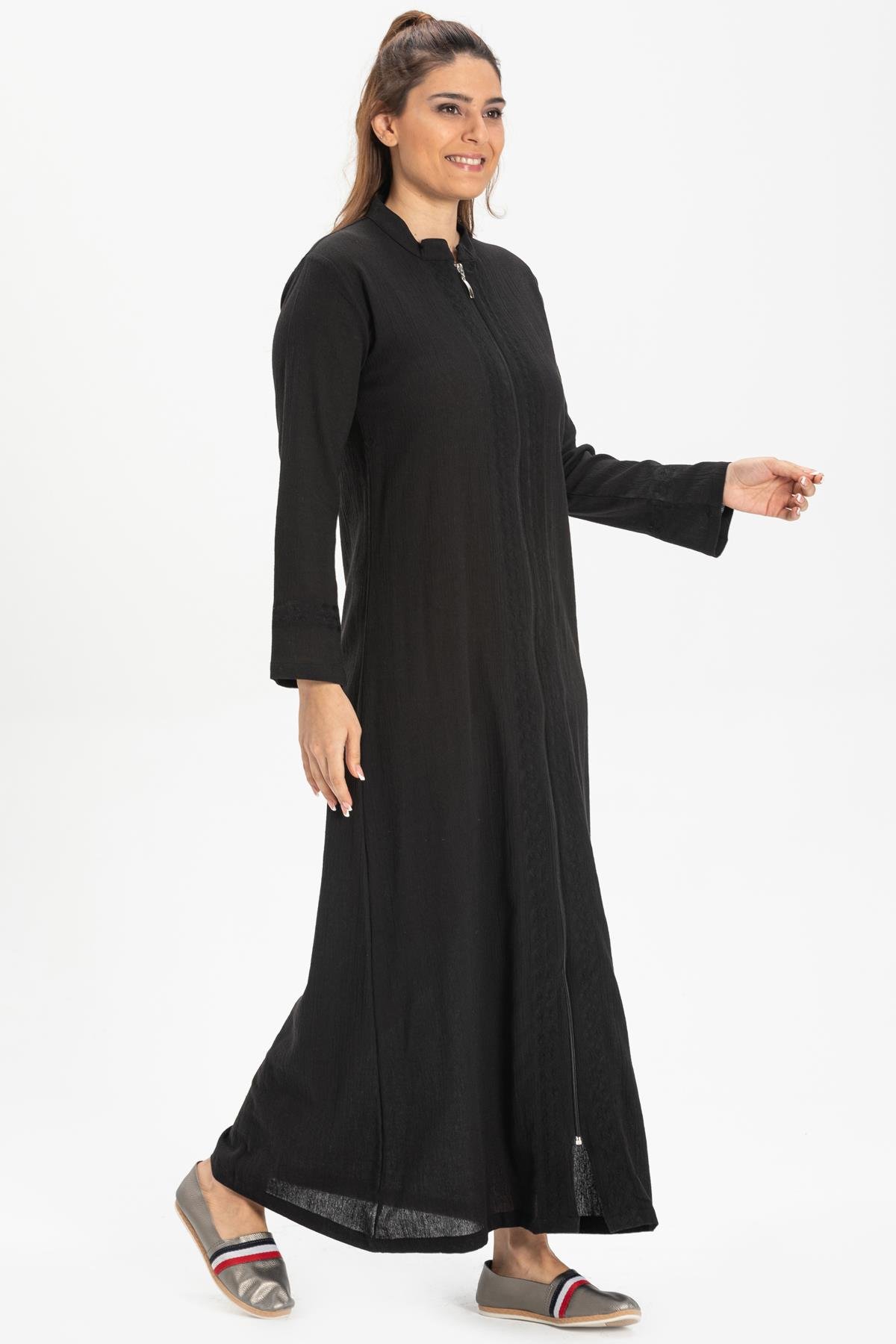 Toptan Cemre Şile Bezi Ferace Siyah