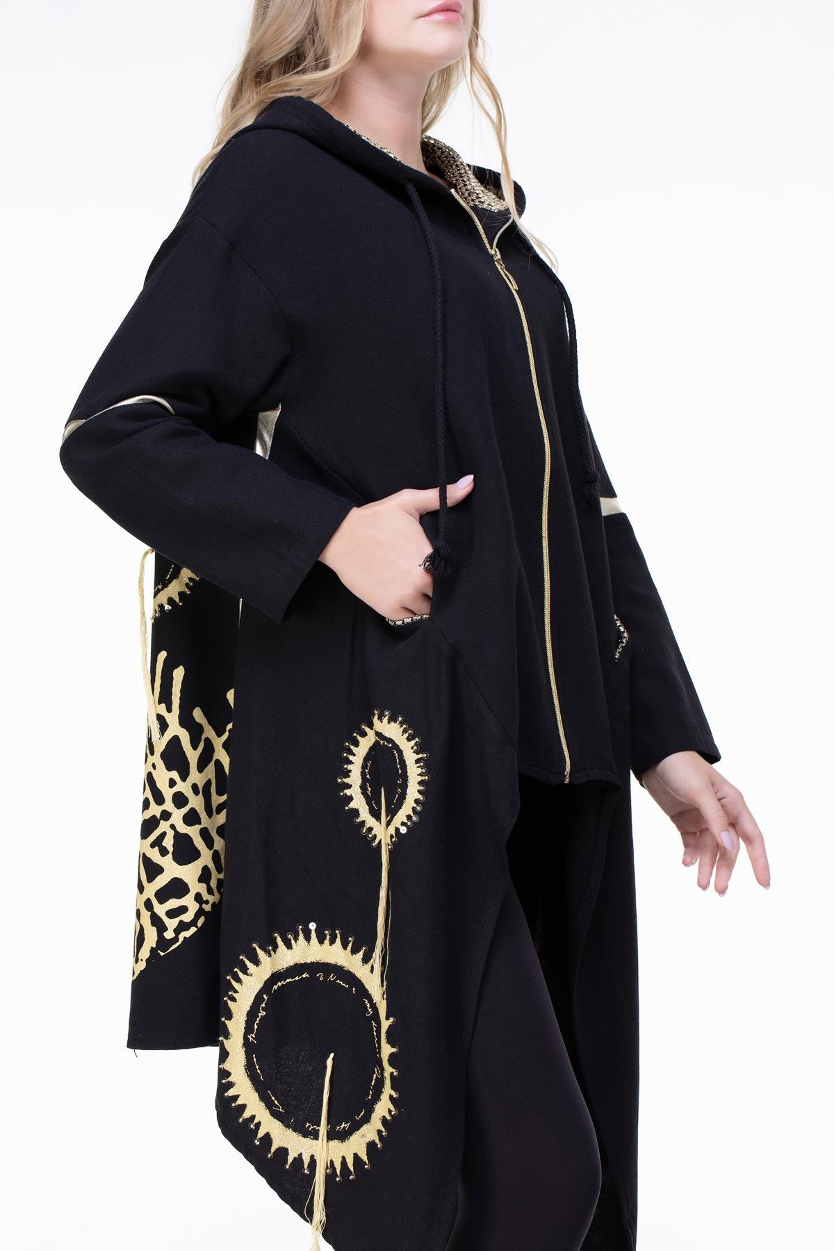 Toptan Efsun Pazen Ceket Siyah