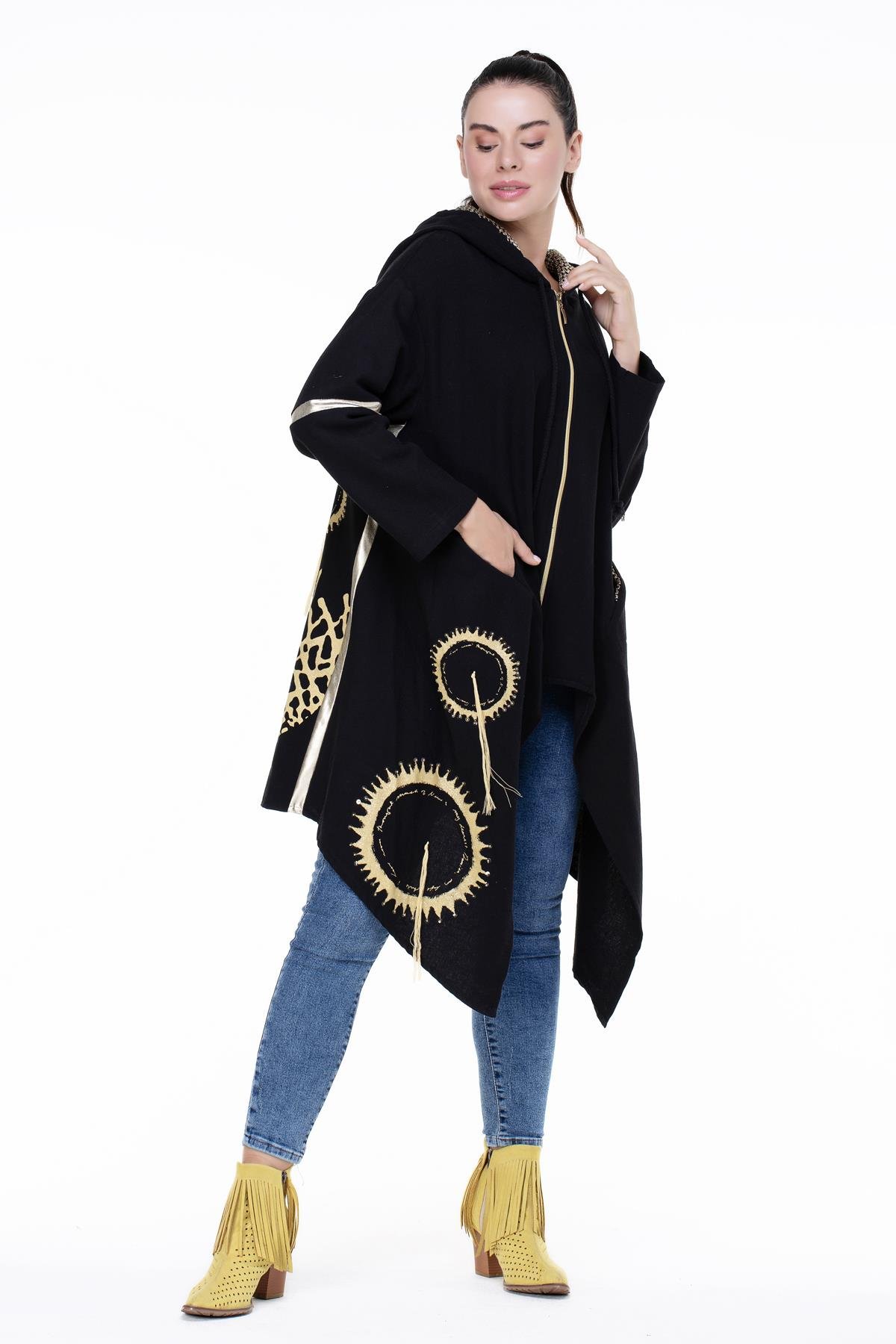 Toptan Efsun Pazen Ceket Siyah