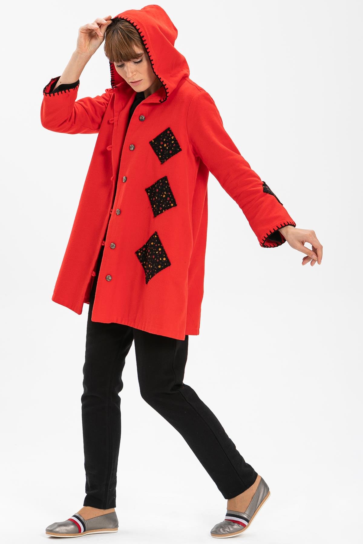 Toptan Eylem Pazen Ceket Kırmızı