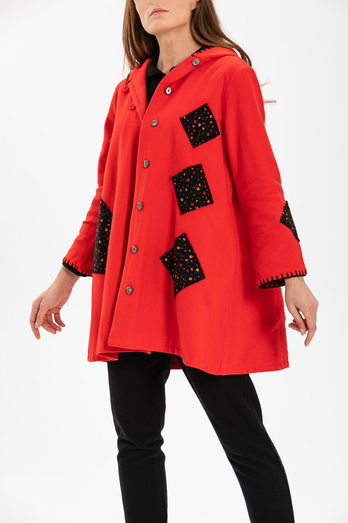 Toptan Eylem Pazen Ceket Kırmızı