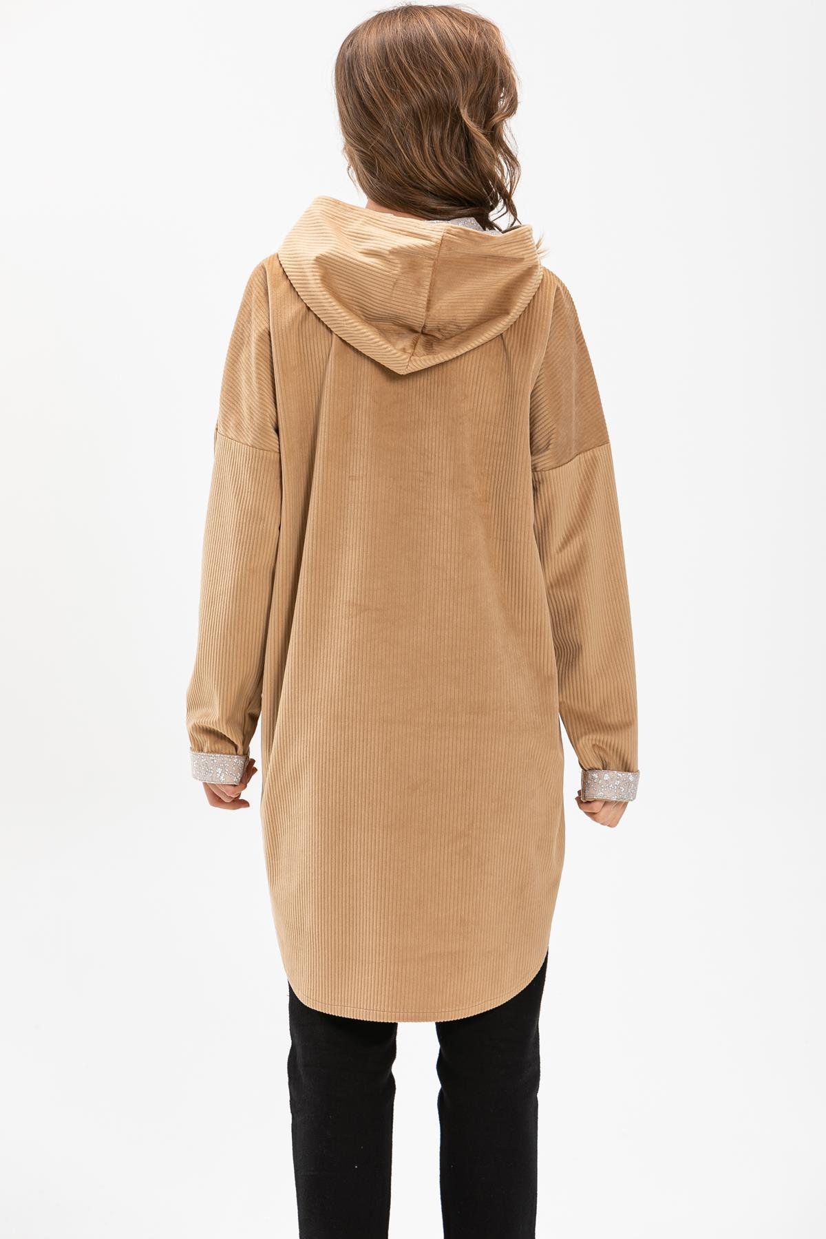 Toptan Eylül Fitilli Kadife Ceket Camel