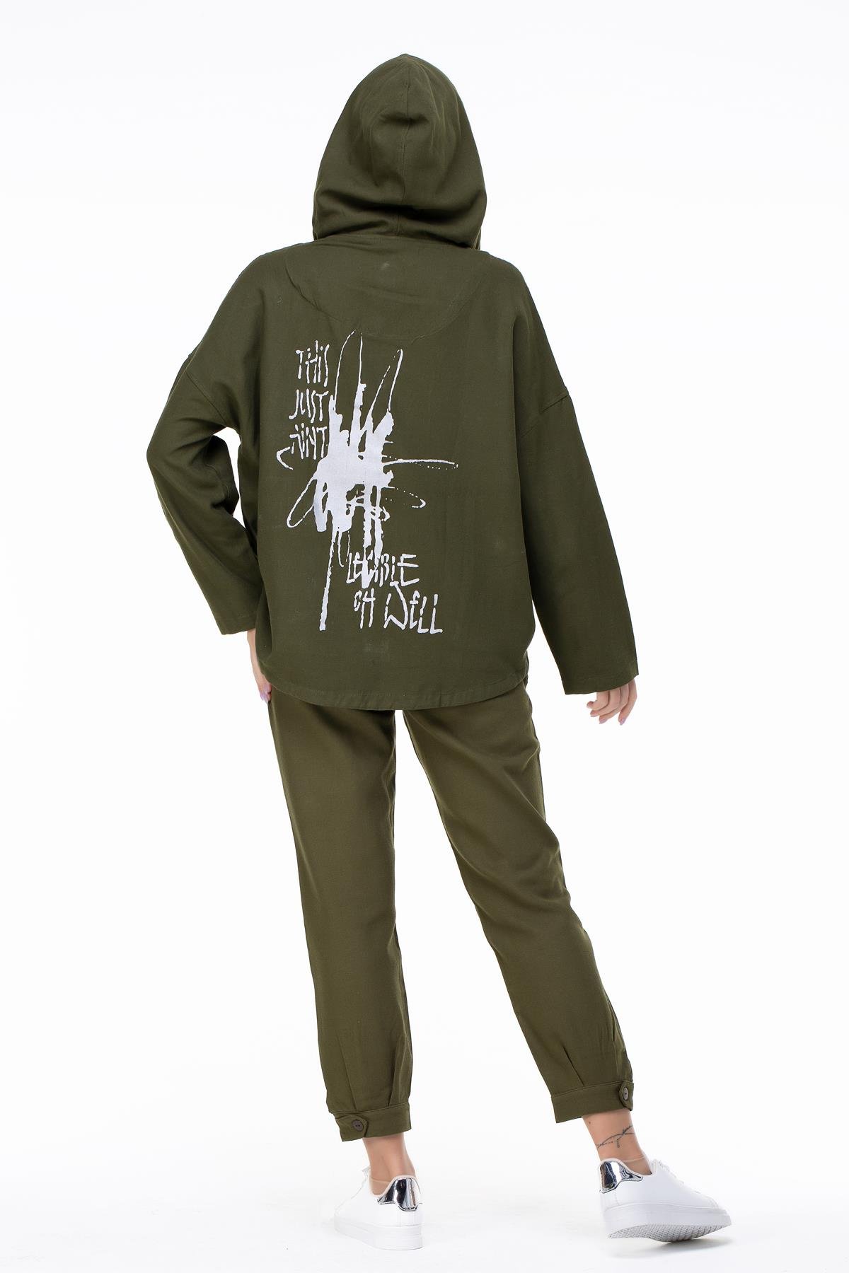 Toptan Gamze Pazen Ceket Haki