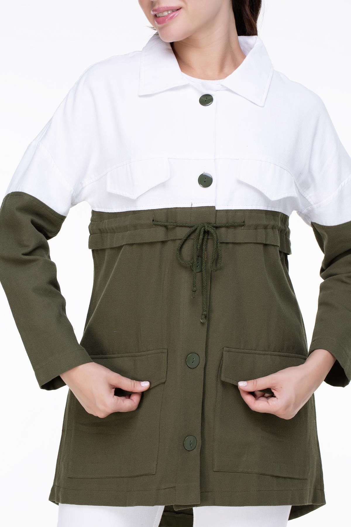 Toptan Hazal Pazen Ceket Haki