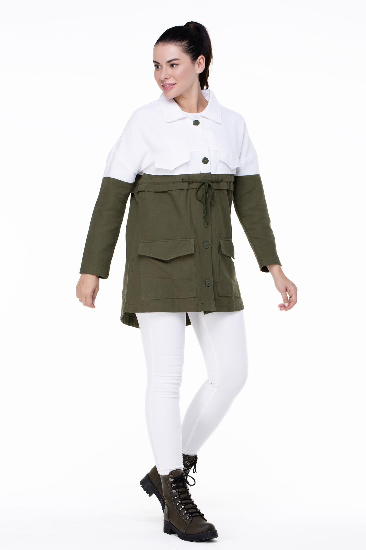 Toptan Hazal Pazen Ceket Haki