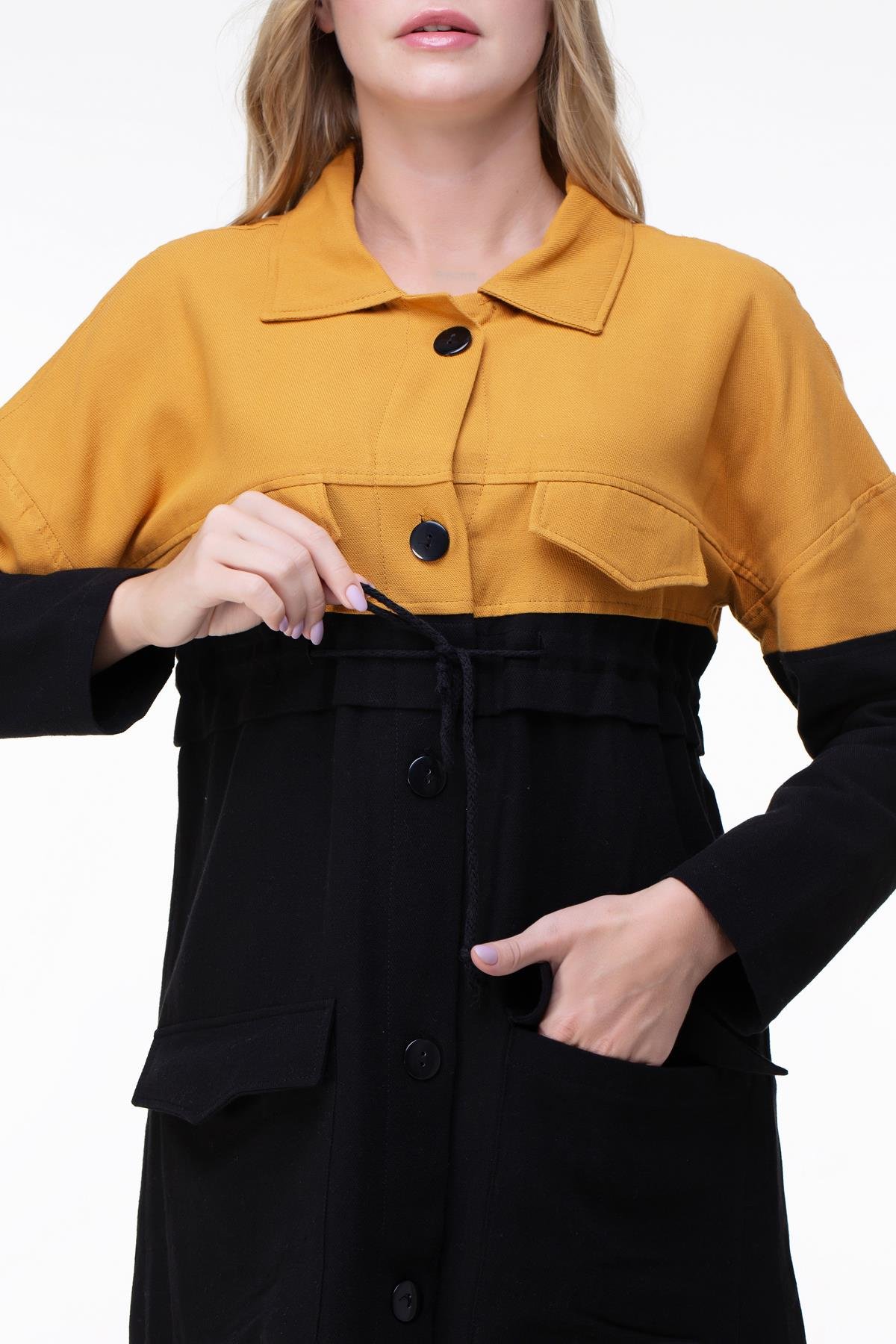 Toptan Hazal Pazen Ceket Safran