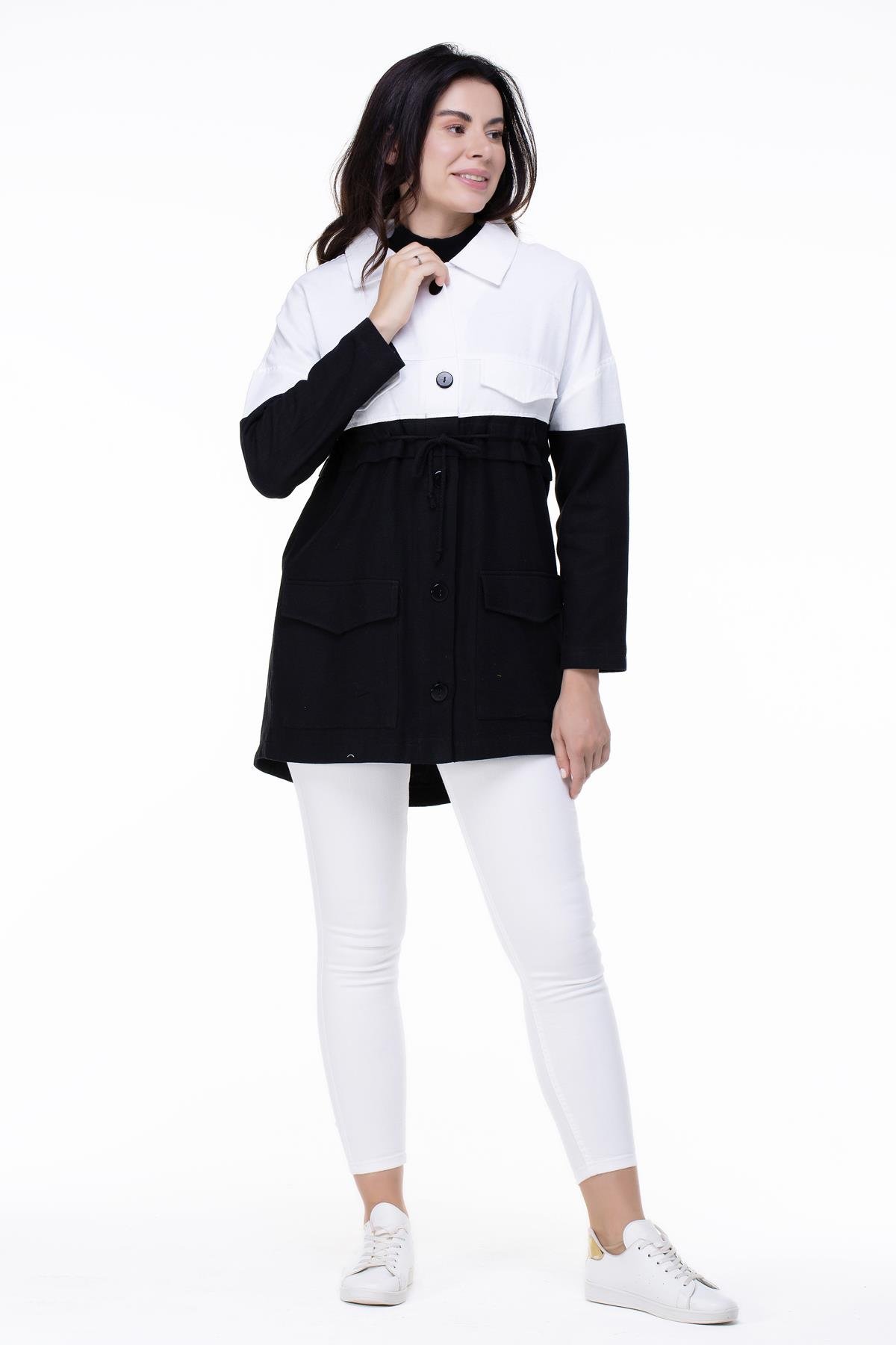 Toptan Hazal Pazen Ceket Siyah