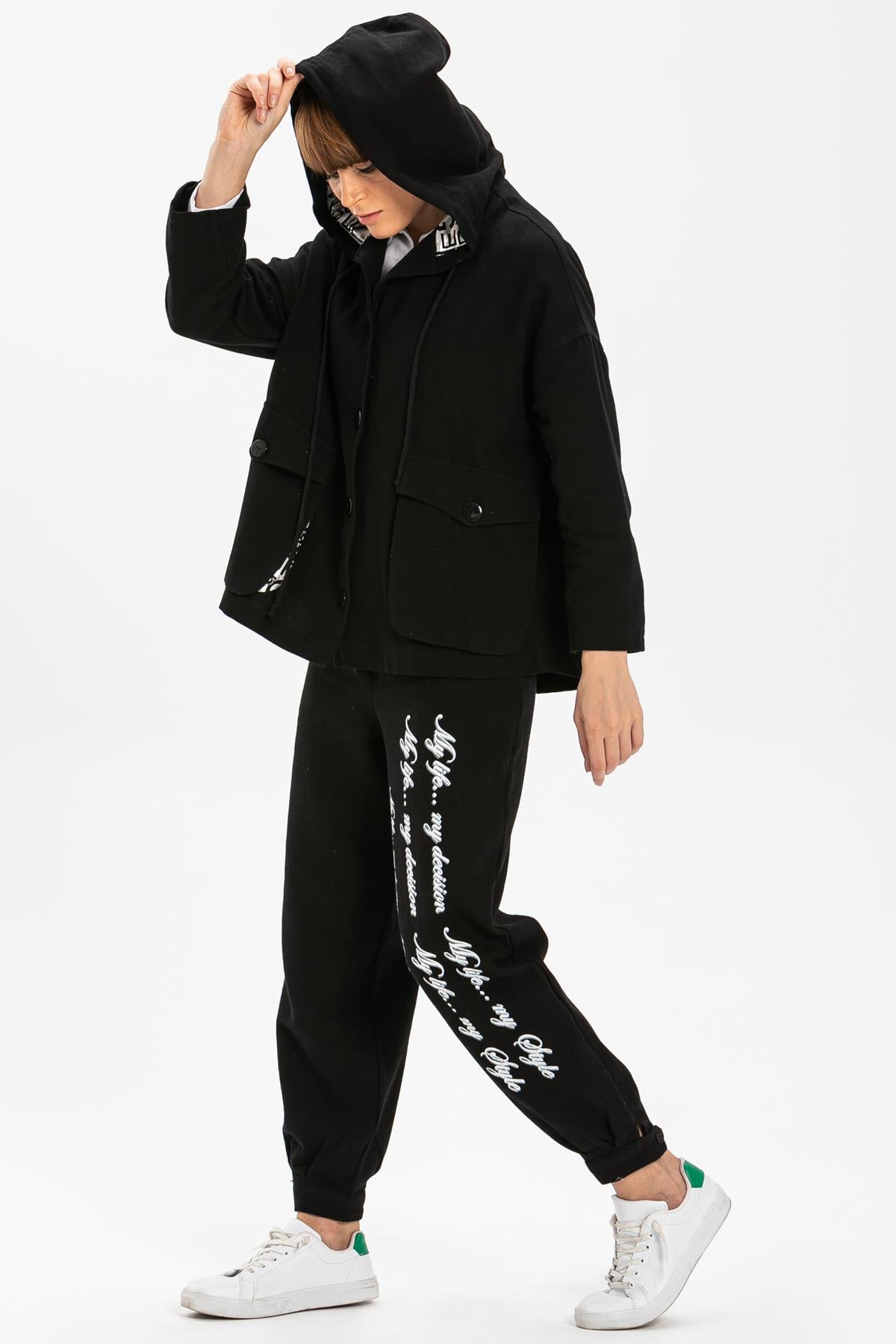 Toptan İlkay Pazen Pantolon Siyah