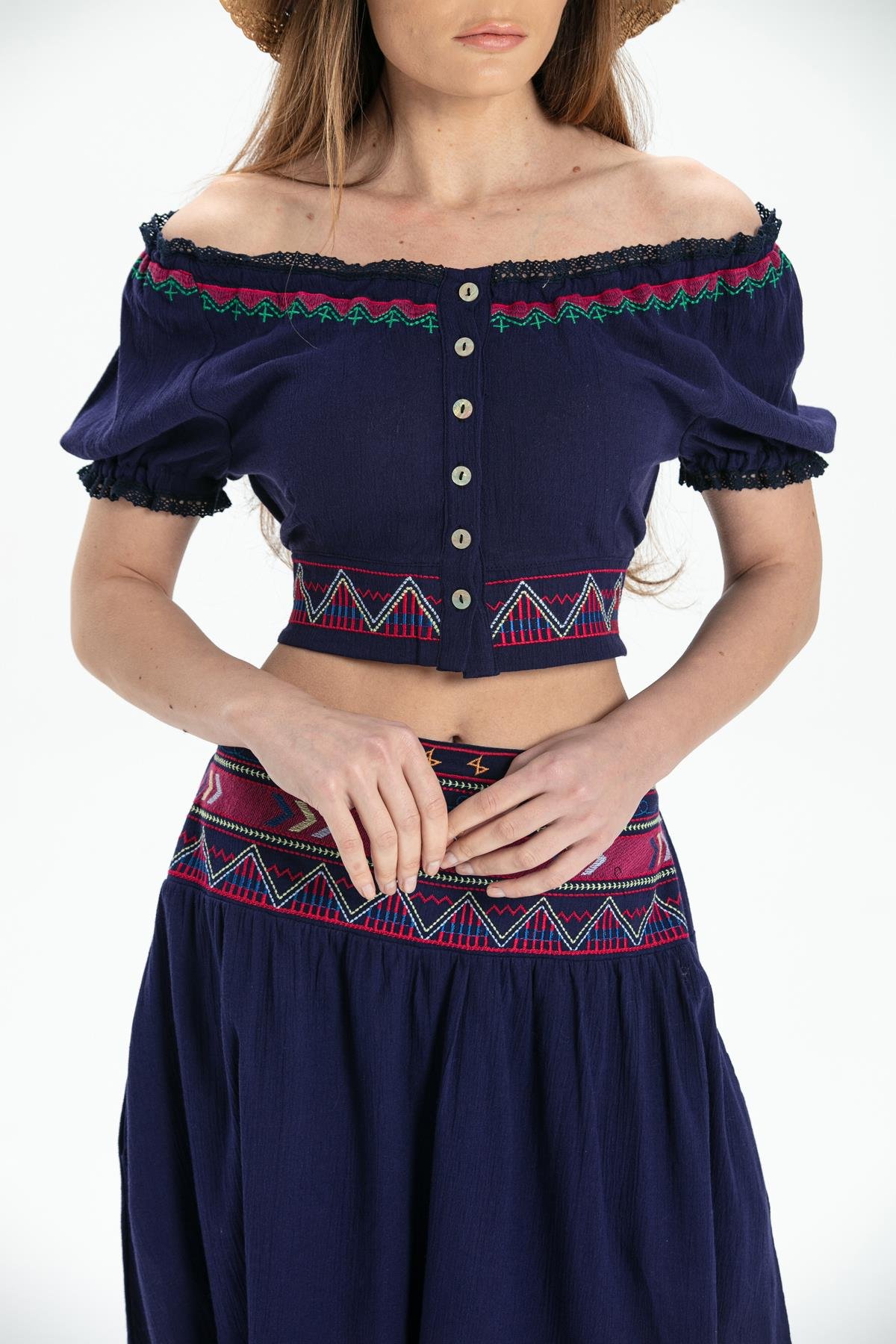 Toptan Kısa Kol Şile Bezi Latin Büstiyer Mor