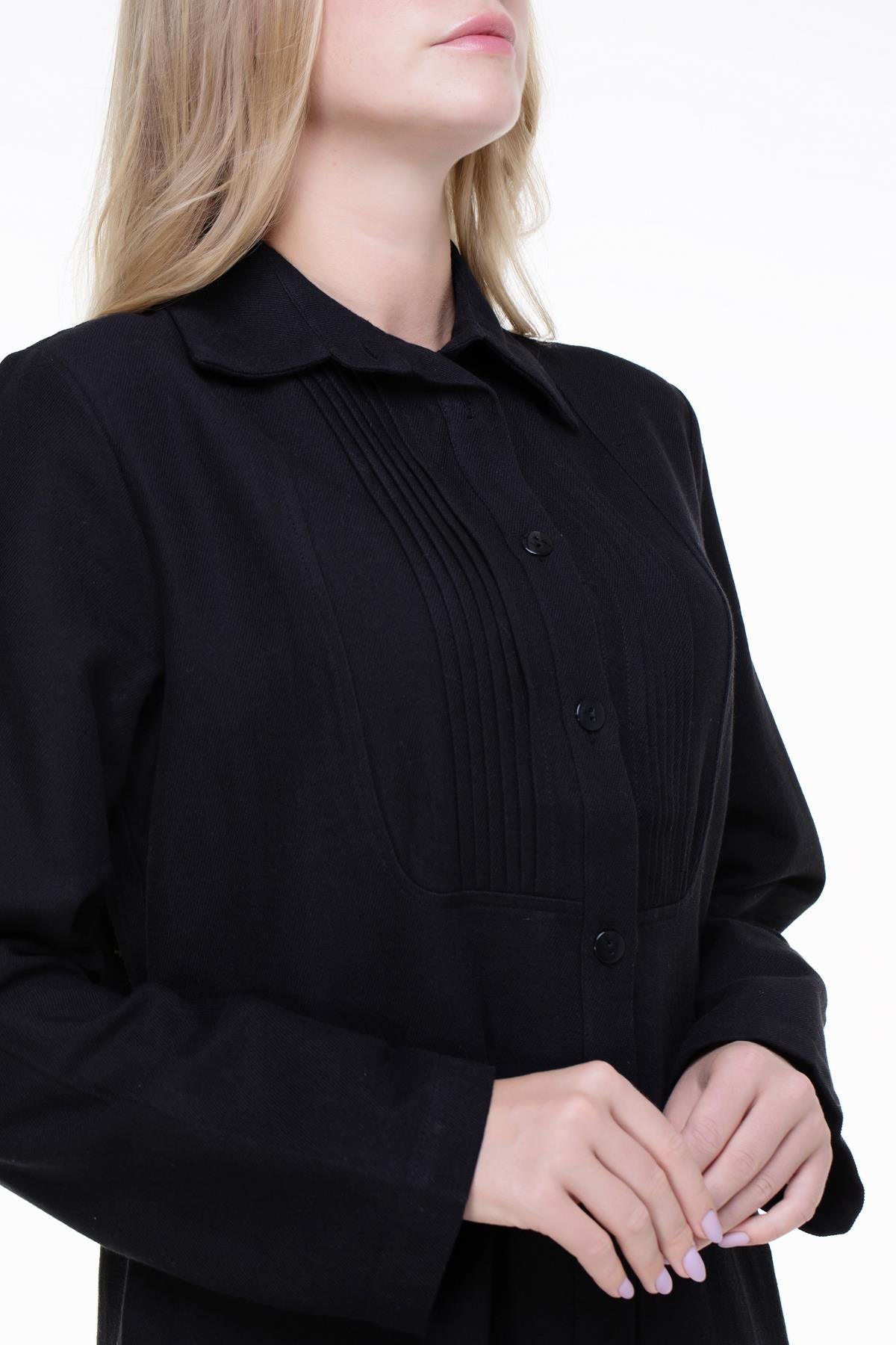 Toptan Nuray Baskılı Pazen Tunik Siyah