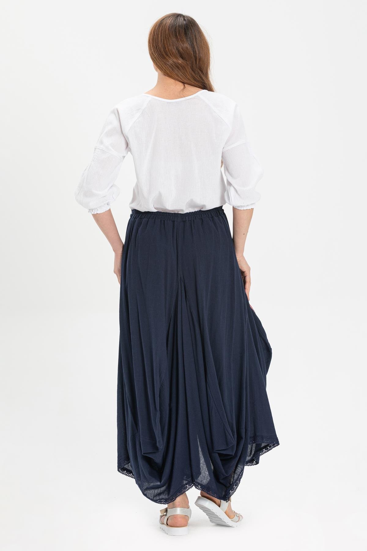 Toptan Rumeli Şile Bezi Etek Lacivert