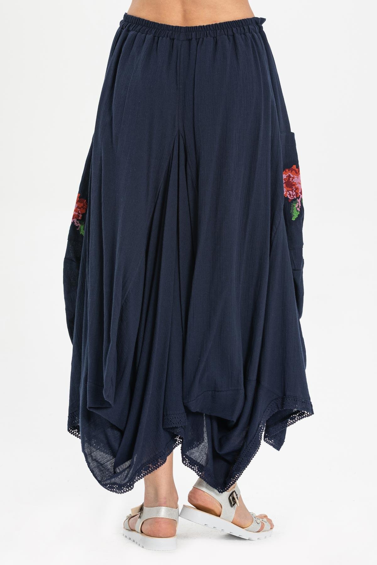 Toptan Rumeli Şile Bezi Etek Lacivert