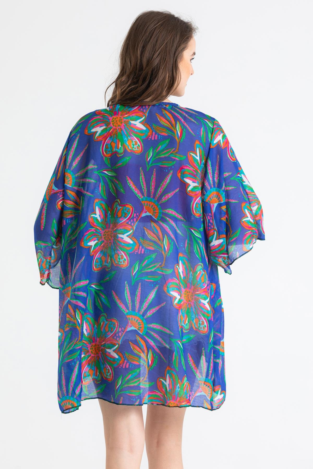 Toptan Side Vual Pareo Saks 6192