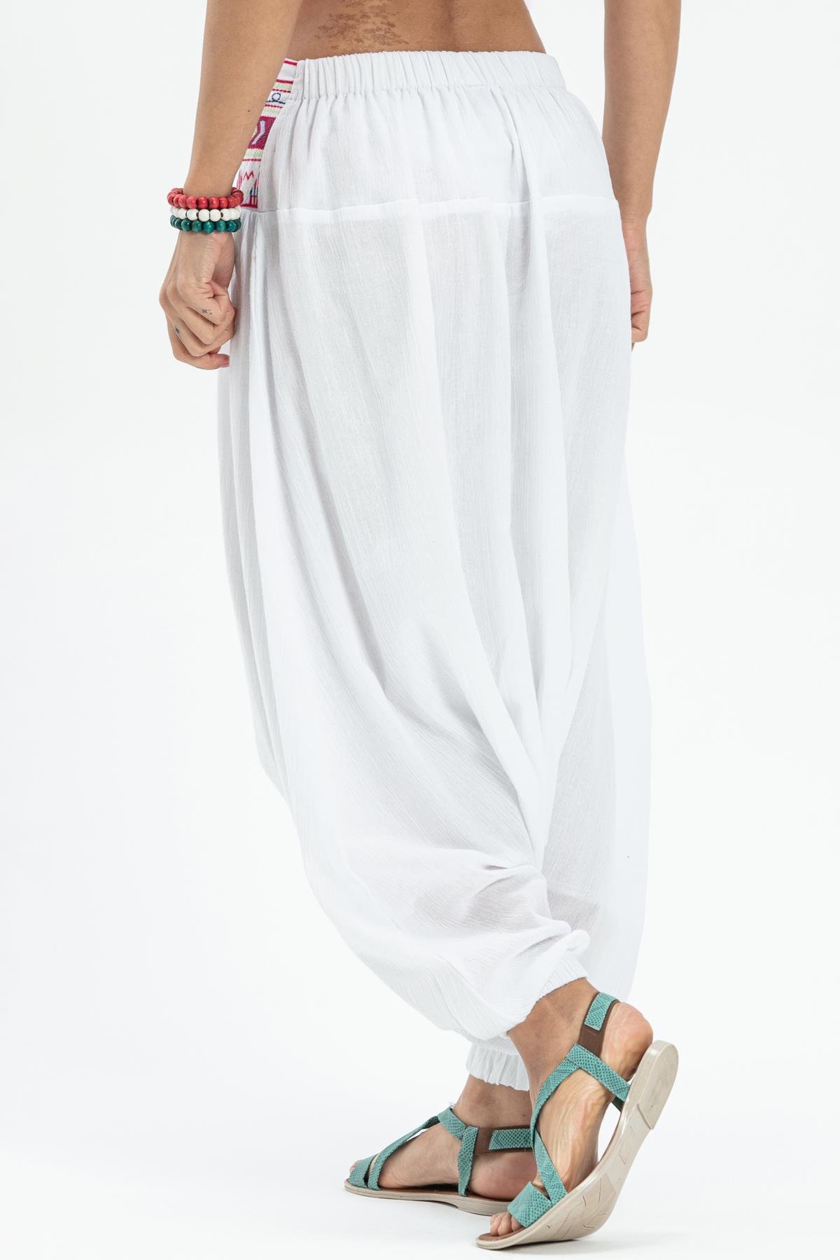 Toptan Şile Bezi Latin Şalvar Beyaz